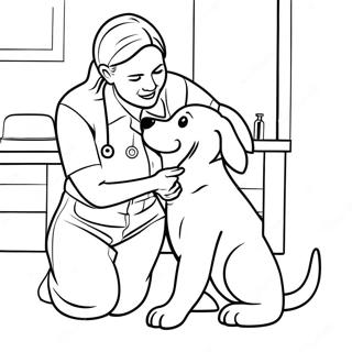 Pagina Para Colorir Veterinario Cuidando De Um Filhote 56791-47188