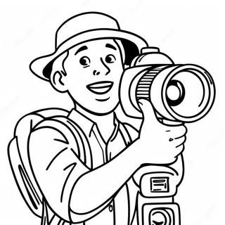 Pagina Para Colorir Do Cinegrafista Empolgado Com A Camera 5694-4559