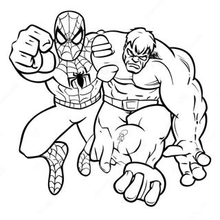 Pagina Para Colorir Do Homem Aranha E Hulk 56961-47330