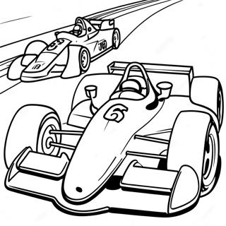 Carro Indy Páginas Para Colorir