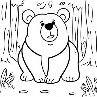 Pagina Para Colorir Do Urso Feroz Na Floresta 57103-47509