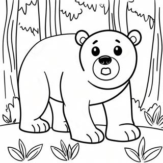 Pagina Para Colorir Do Urso Feroz Na Floresta 57103-47510