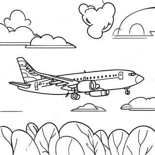 Pagina Para Colorir Do Aviao Da Southwest Airlines Em Voo 57163-47486