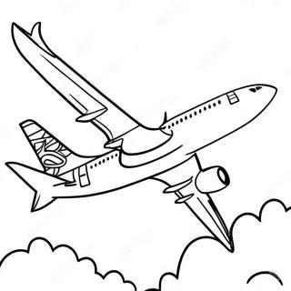 Pagina Para Colorir Do Aviao Da Southwest Airlines Em Voo 57163-47551