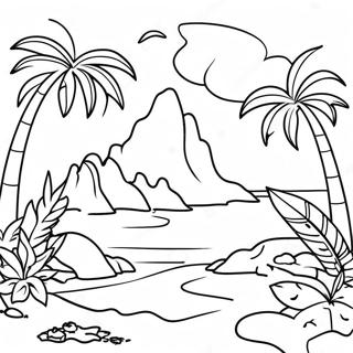 Pagina Para Colorir Ilha Do Paraiso Tropical 57223-47618