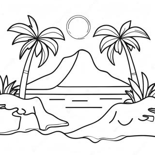 Pagina Para Colorir Ilha Do Paraiso Tropical 57223-47620