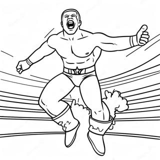 Pagina Para Colorir Do Lutador Da Wwe Pulando Dinamico 57243-47621