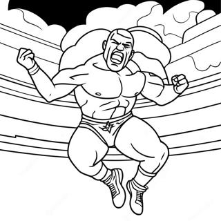 Pagina Para Colorir Do Lutador Da Wwe Pulando Dinamico 57243-47622