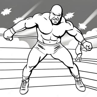 Pagina Para Colorir Do Lutador Da Wwe Pulando Dinamico 57243-47624