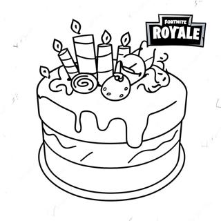 Pagina Para Colorir Do Bolo De Aniversario Do Fortnite 57303-47660