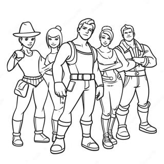 Pagina Para Colorir Da Festa Dos Personagens Do Fortnite 57304-47661