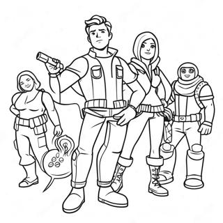 Pagina Para Colorir Da Festa Dos Personagens Do Fortnite 57304-47662