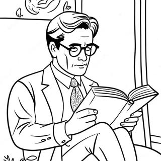 Pagina Para Colorir De Atticus Finch Lendo Um Livro 57324-47679