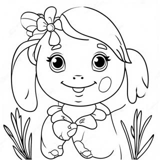 Pagina Para Colorir Da Linda Ella Com Flores 57334-47686