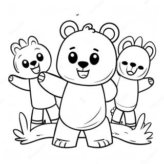 Pagina Para Colorir Do Fofo Urso Roblox Brincando Com Amigos 57344-47696