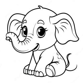 Pagina Para Colorir Elefante Bebe 57544-47843