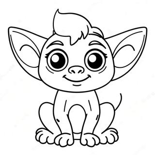 Pagina Para Colorir Do Gremlin Fofo Com Olhos Grandes 57585-47877