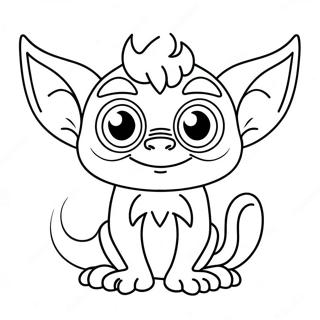 Pagina Para Colorir Do Gremlin Fofo Com Olhos Grandes 57585-47879