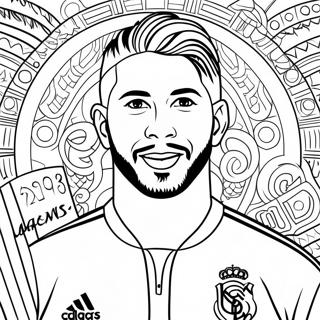 Sergio Ramos Páginas Para Colorir