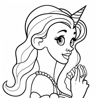 Pagina Para Colorir De Tatuagem Colorida Da Princesa Da Disney 57625-47912