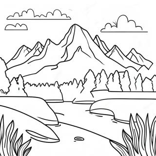 Pagina Para Colorir Da Linda Paisagem De Idaho 57815-48063