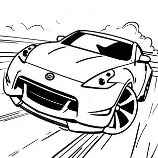 Pagina Para Colorir Do Nissan 370z Em Movimento 57845-48085