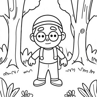 Paginas Para Colorir Do Wally Em Uma Floresta Colorida 57935-48157