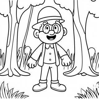 Paginas Para Colorir Do Wally Em Uma Floresta Colorida 57935-48159