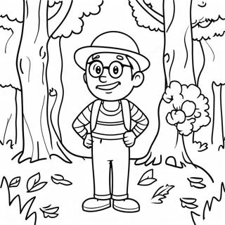 Paginas Para Colorir Do Wally Em Uma Floresta Colorida 57935-48160