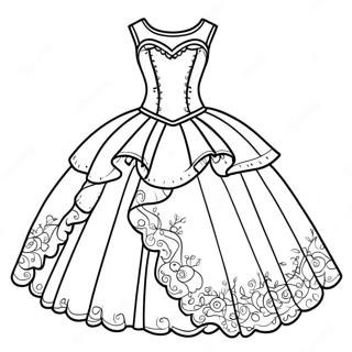 Pagina Para Colorir De Vestido Elegante De Quinceanera 58035-48240