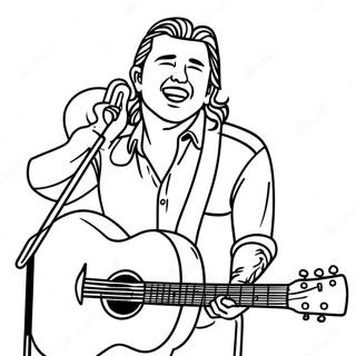 Pagina Para Colorir Do Morgan Wallen Cantando No Palco 5805-4637