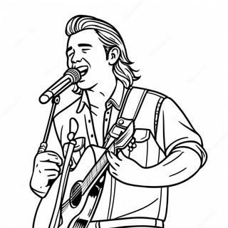 Pagina Para Colorir Do Morgan Wallen Cantando No Palco 5805-4638