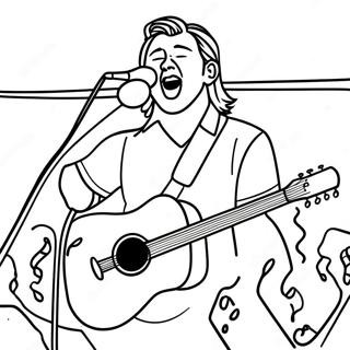 Pagina Para Colorir Do Morgan Wallen Cantando No Palco 5805-4639