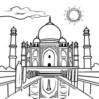 Taj Mahal Páginas Para Colorir