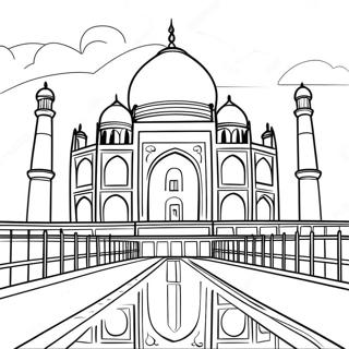 Pagina Para Colorir O Belo Taj Mahal Ao Por Do Sol 58175-48352