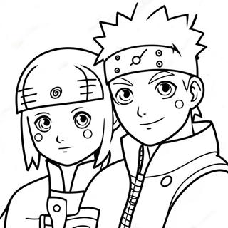 Naruto E Hinata Páginas Para Colorir