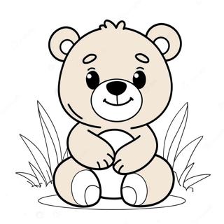 Pagina Para Colorir De Um Urso Marrom Fofo 58395-48537