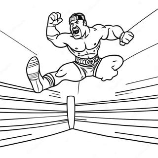 Pagina Para Colorir De Lutador Da Wwe Pulando Sobre O Oponente 58435-48551