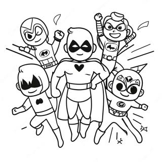 Pagina Para Colorir De Celebracao De Aniversario De Super Heroi 58455-48559