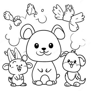 Pagina Para Colorir Animais Divertidos Do Jardim De Infancia 5865-4685