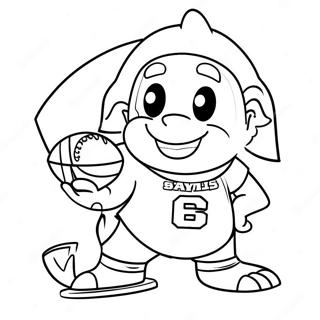 Pagina Para Colorir Mascote Alegre Do Super Bowl 5875-4694