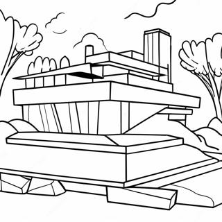 Pagina Para Colorir De Arquitetura De Frank Lloyd Wright 58805-48854