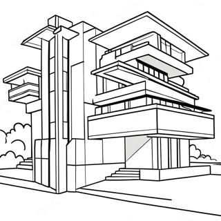 Pagina Para Colorir De Arquitetura De Frank Lloyd Wright 58805-48855