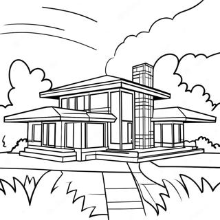 Pagina Para Colorir De Estilo Prairie De Frank Lloyd Wright 58806-48850