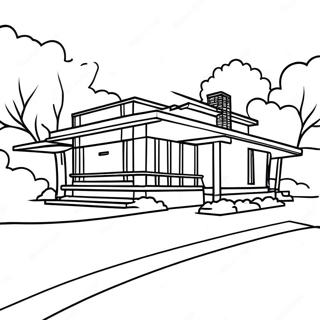 Pagina Para Colorir De Estilo Prairie De Frank Lloyd Wright 58806-48851