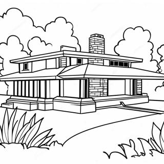 Pagina Para Colorir De Estilo Prairie De Frank Lloyd Wright 58806-48852