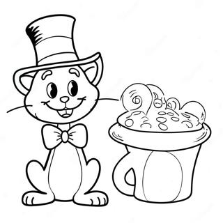 Pagina Para Colorir De Gato Do Chapeu Fantastico 58816-48846