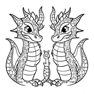 Pagina Para Colorir De Dragao De Duas Cabecas 58875-48908