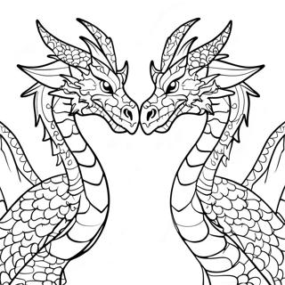 Pagina Para Colorir De Dragao De Duas Cabecas Feroz 58876-48898