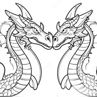 Pagina Para Colorir De Dragao De Duas Cabecas Feroz 58876-48900